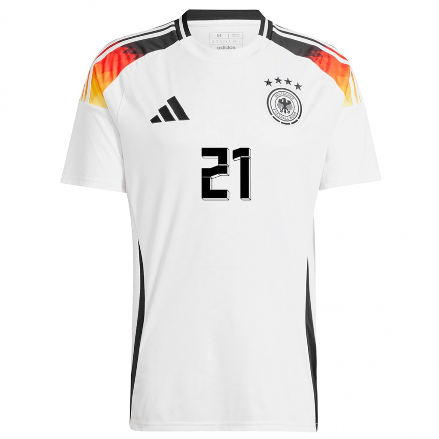 Niño Fútbol Camiseta Alemania Ilkay Gundogan #21 Blanco 1ª Equipación 24-26 Argentina