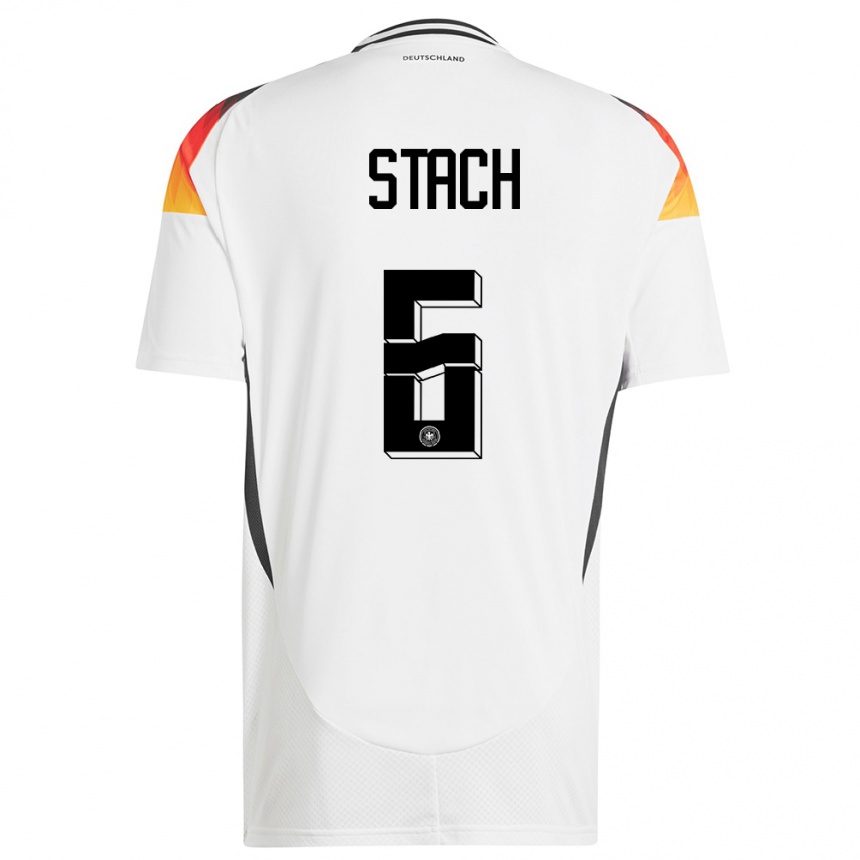 Niño Fútbol Camiseta Alemania Anton Stach #6 Blanco 1ª Equipación 24-26 Argentina