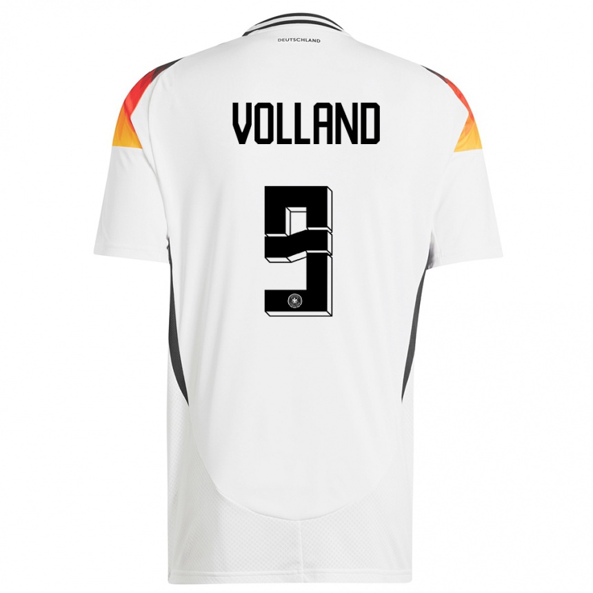 Niño Fútbol Camiseta Alemania Kevin Volland #9 Blanco 1ª Equipación 24-26 Argentina