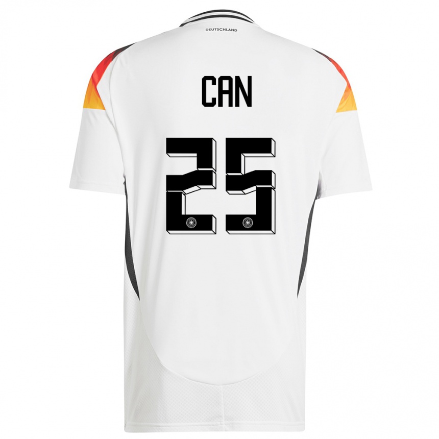 Niño Fútbol Camiseta Alemania Emre Can #25 Blanco 1ª Equipación 24-26 Argentina