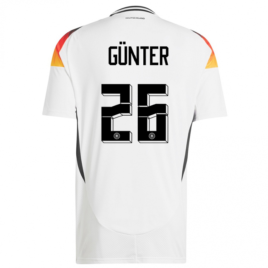 Niño Fútbol Camiseta Alemania Christian Günter #26 Blanco 1ª Equipación 24-26 Argentina