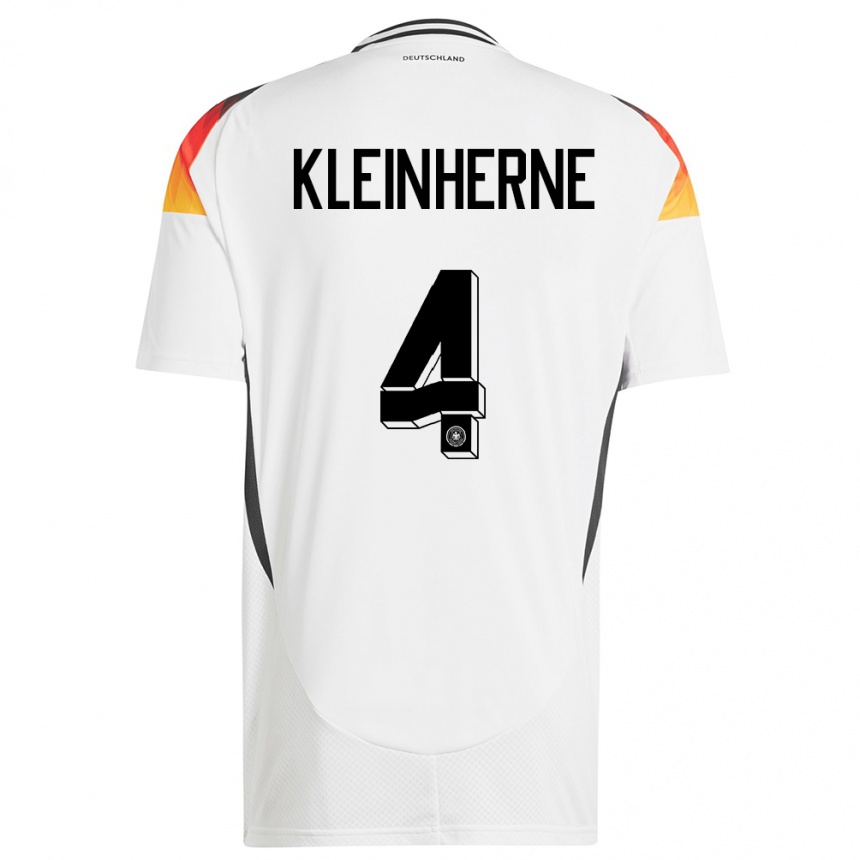 Niño Fútbol Camiseta Alemania Sophia Kleinherne #4 Blanco 1ª Equipación 24-26 Argentina