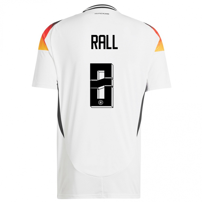 Niño Fútbol Camiseta Alemania Maximiliane Rall #8 Blanco 1ª Equipación 24-26 Argentina