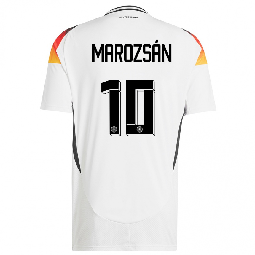 Niño Fútbol Camiseta Alemania Dzsenifer Marozsan #10 Blanco 1ª Equipación 24-26 Argentina