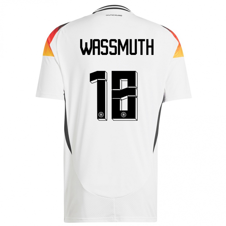 Niño Fútbol Camiseta Alemania Tabea Wabmuth #18 Blanco 1ª Equipación 24-26 Argentina