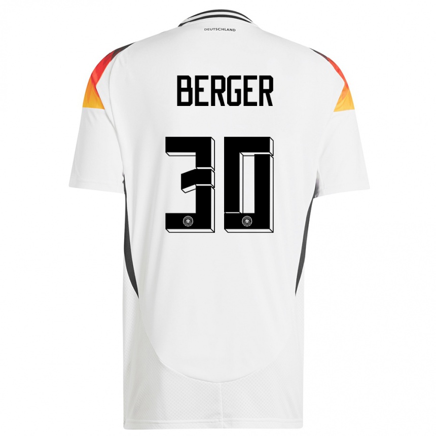 Niño Fútbol Camiseta Alemania Ann Katrin Berger #30 Blanco 1ª Equipación 24-26 Argentina