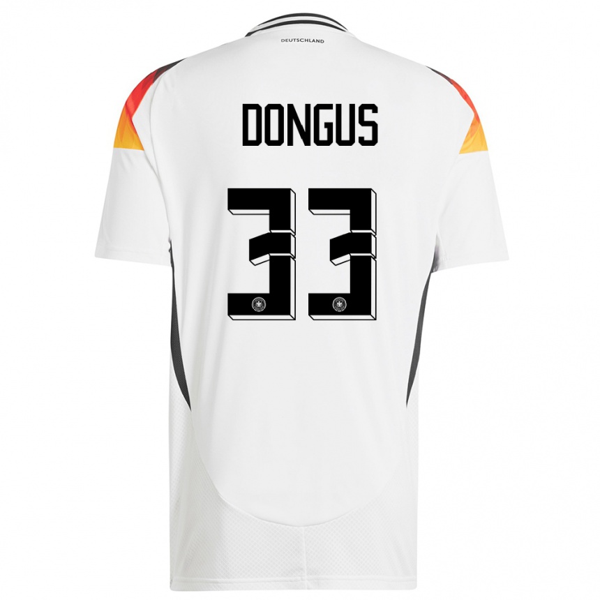 Niño Fútbol Camiseta Alemania Fabienne Dongus #33 Blanco 1ª Equipación 24-26 Argentina