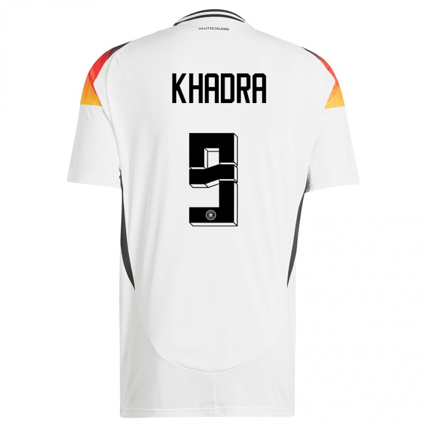 Niño Fútbol Camiseta Alemania Reda Khadra #9 Blanco 1ª Equipación 24-26 Argentina