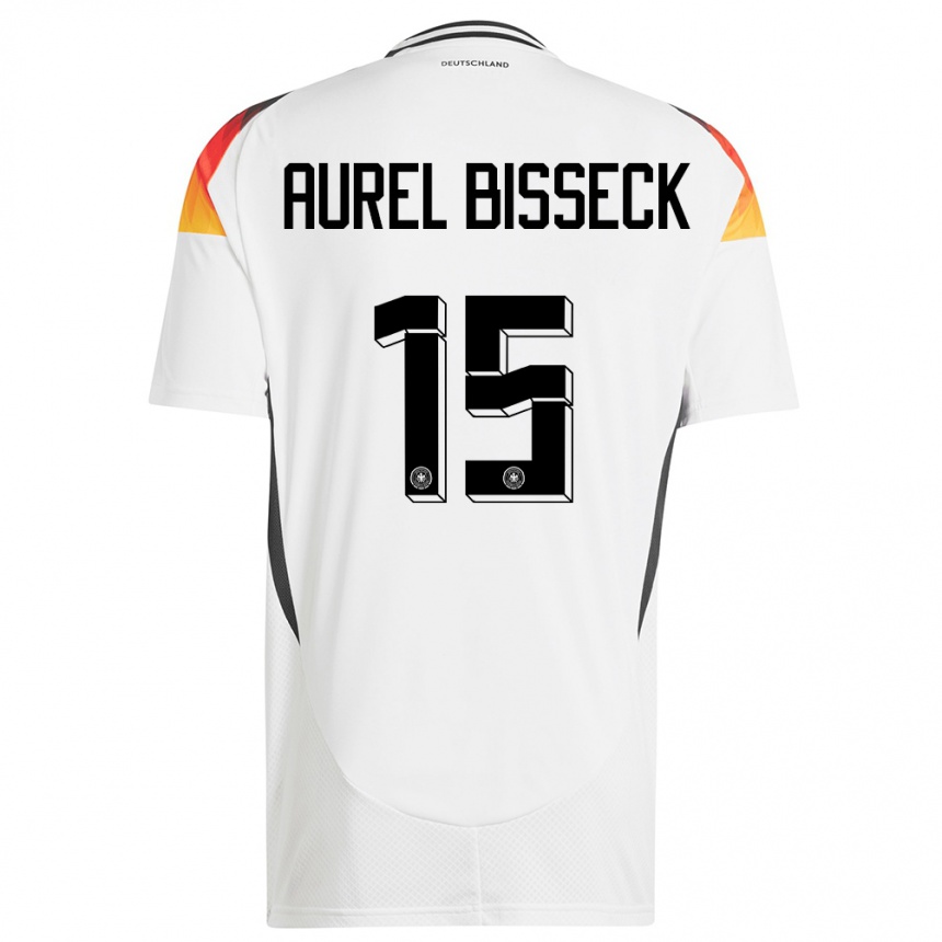 Niño Fútbol Camiseta Alemania Yann Aurel Bisseck #15 Blanco 1ª Equipación 24-26 Argentina