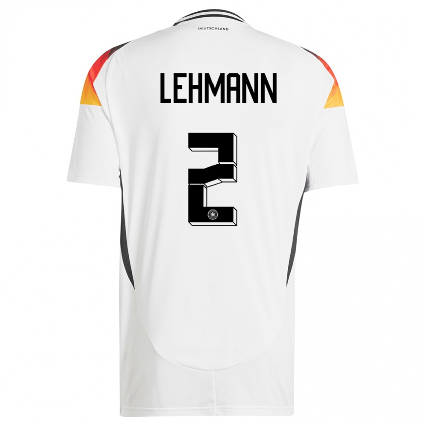 Niño Fútbol Camiseta Alemania Paul Lehmann #2 Blanco 1ª Equipación 24-26 Argentina