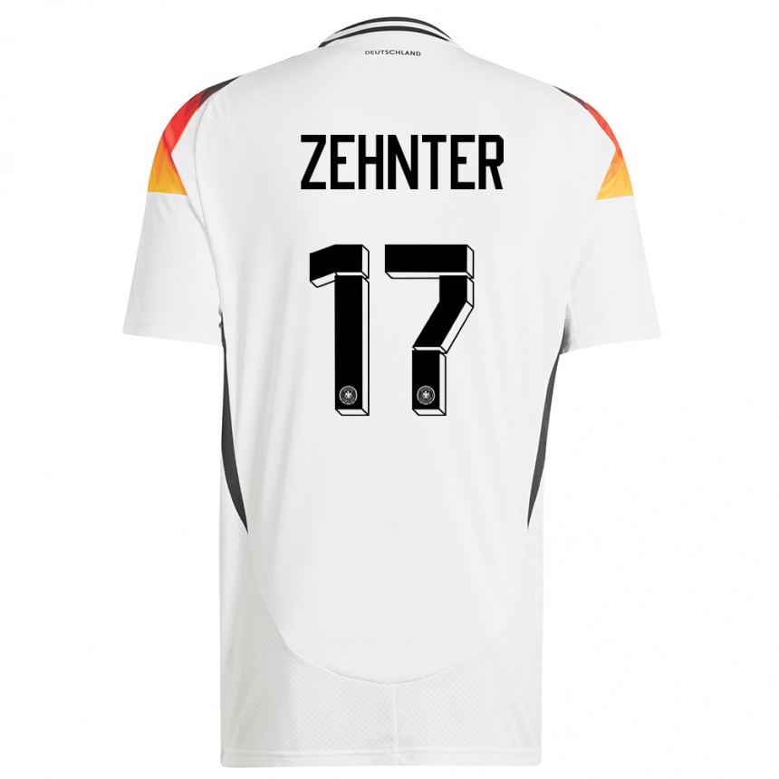 Niño Fútbol Camiseta Alemania Aaron Zehnter #17 Blanco 1ª Equipación 24-26 Argentina