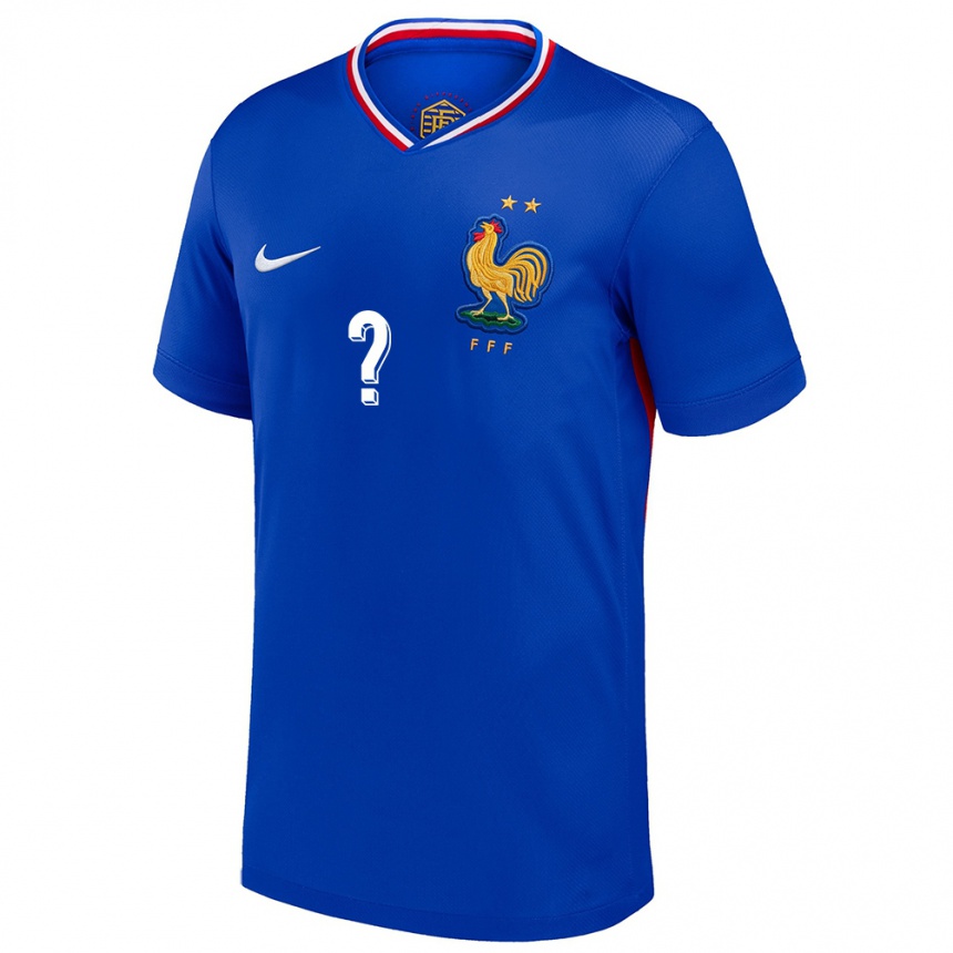 Niño Fútbol Camiseta Francia Su Nombre #0 Azul 1ª Equipación 24-26 Argentina