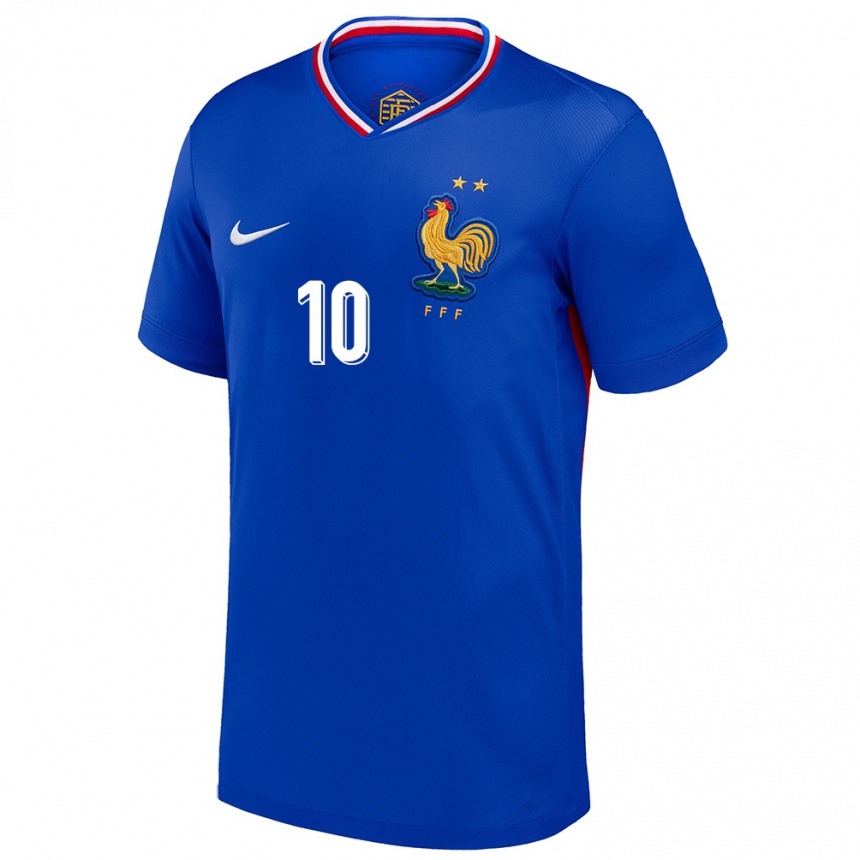 Niño Fútbol Camiseta Francia Rayan Cherki #10 Azul 1ª Equipación 24-26 Argentina