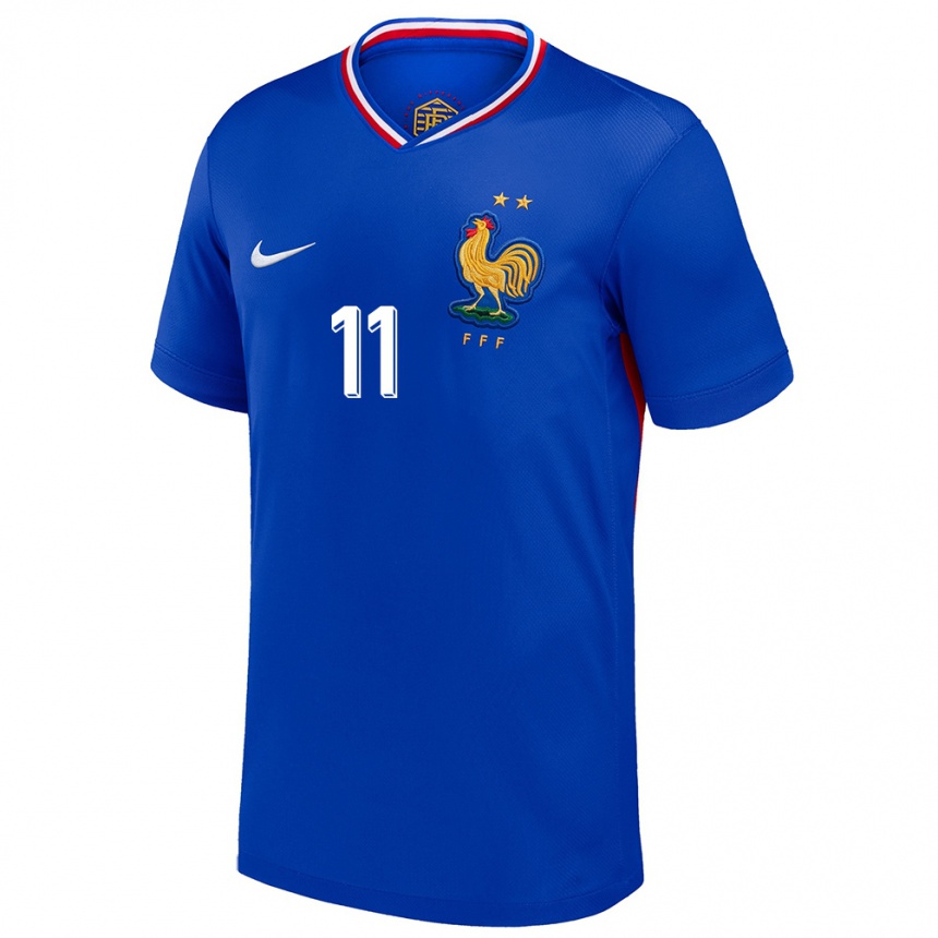 Niño Fútbol Camiseta Francia Kadidiatou Diani #11 Azul 1ª Equipación 24-26 Argentina