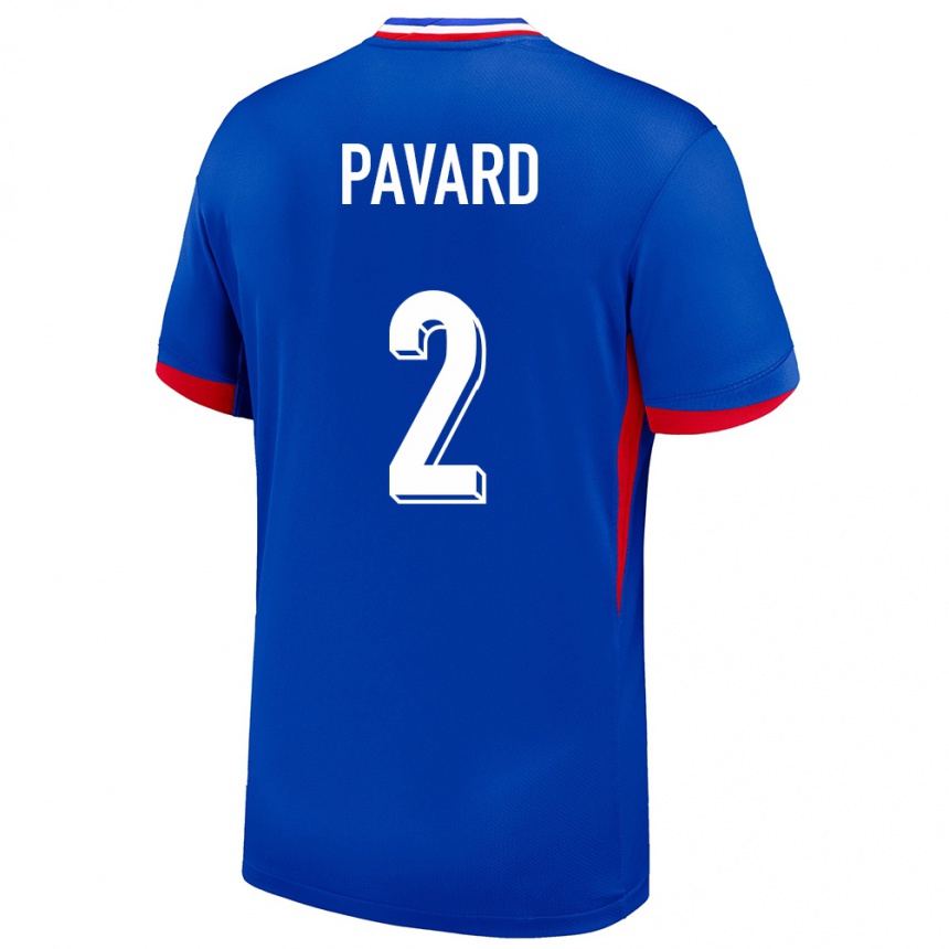 Niño Fútbol Camiseta Francia Benjamin Pavard #2 Azul 1ª Equipación 24-26 Argentina