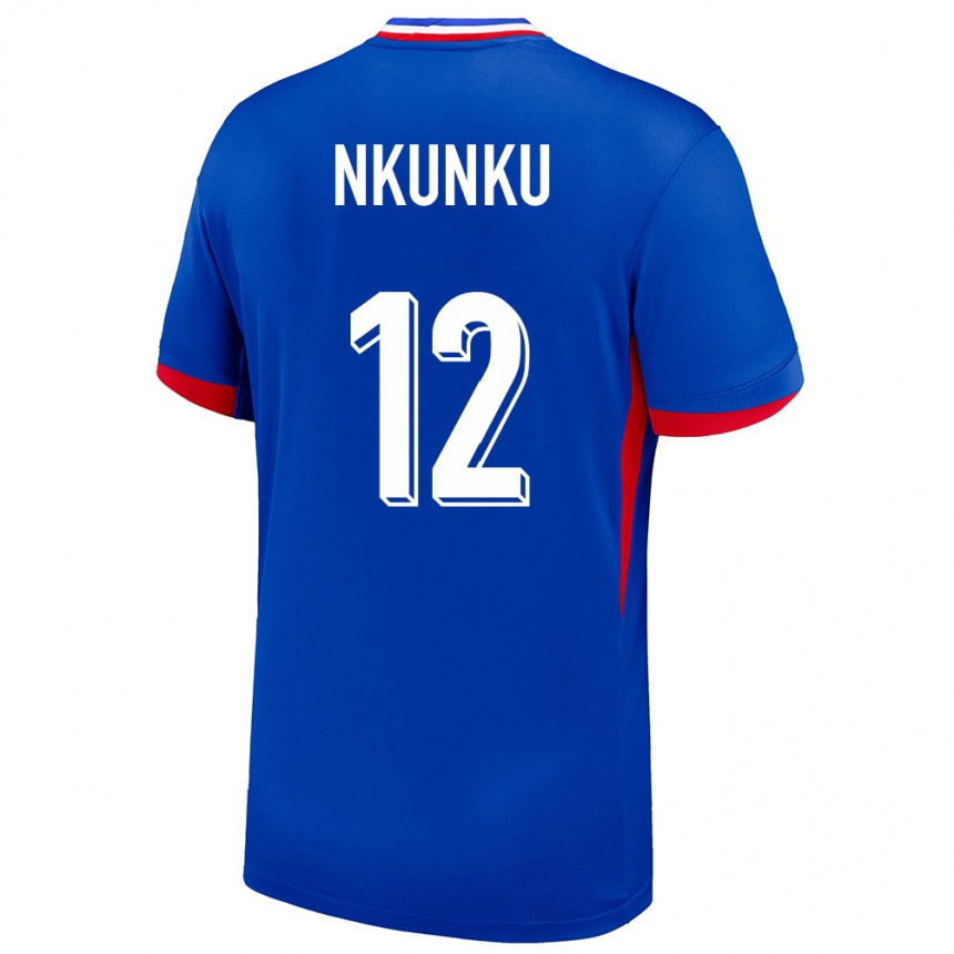 Niño Fútbol Camiseta Francia Christopher Nkunku #12 Azul 1ª Equipación 24-26 Argentina