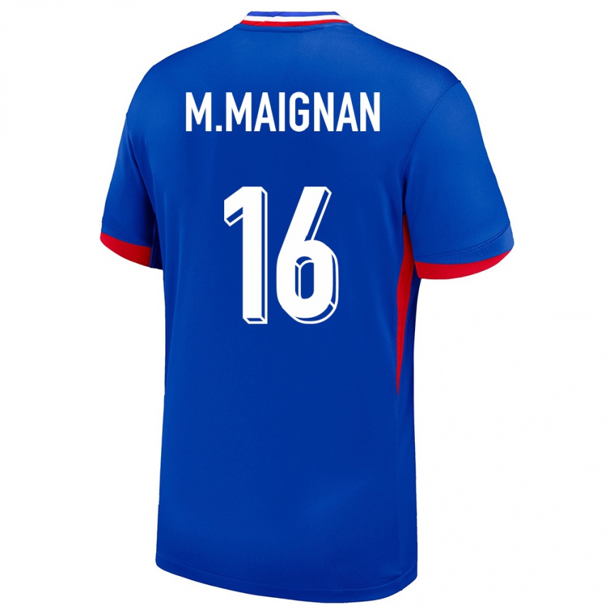 Niño Fútbol Camiseta Francia Mike Maignan #16 Azul 1ª Equipación 24-26 Argentina