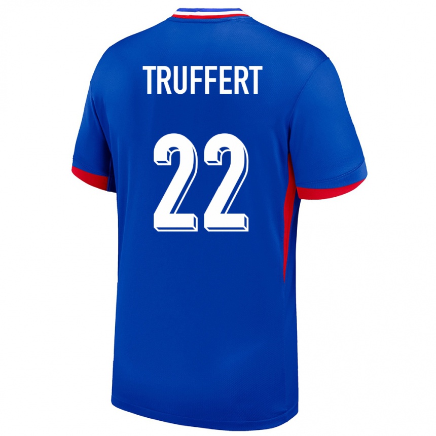 Niño Fútbol Camiseta Francia Adrien Truffert #22 Azul 1ª Equipación 24-26 Argentina