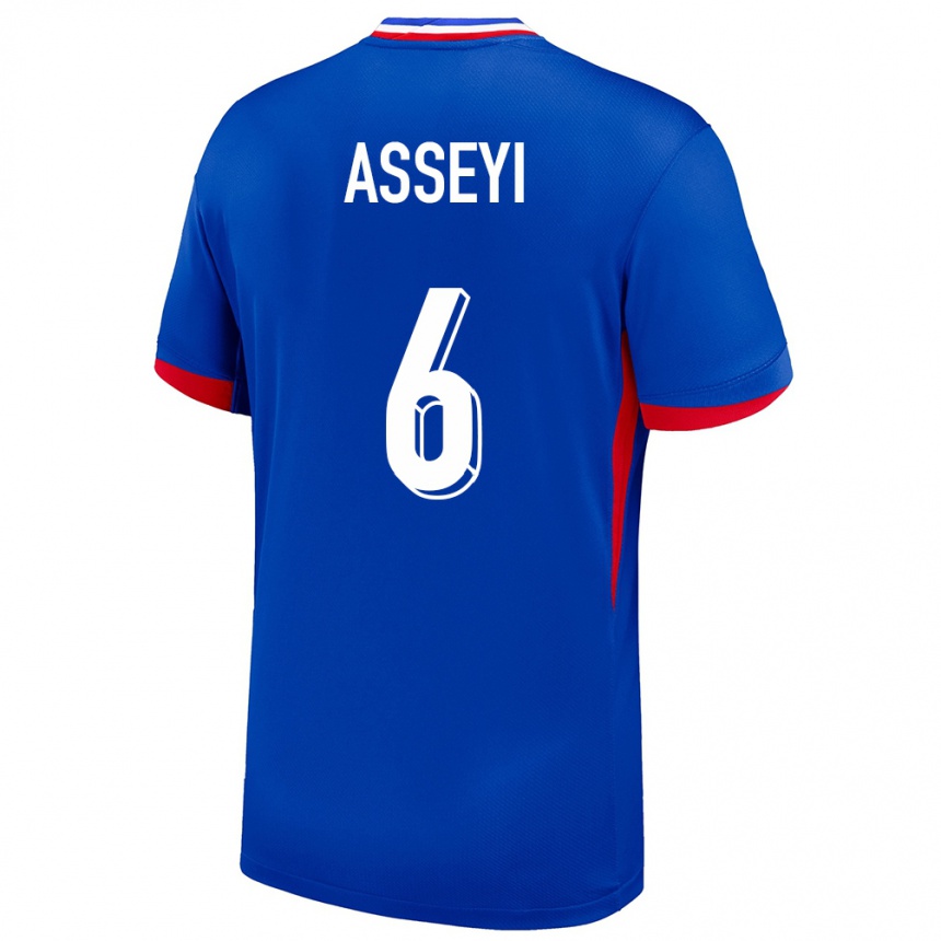 Niño Fútbol Camiseta Francia Viviane Asseyi #6 Azul 1ª Equipación 24-26 Argentina