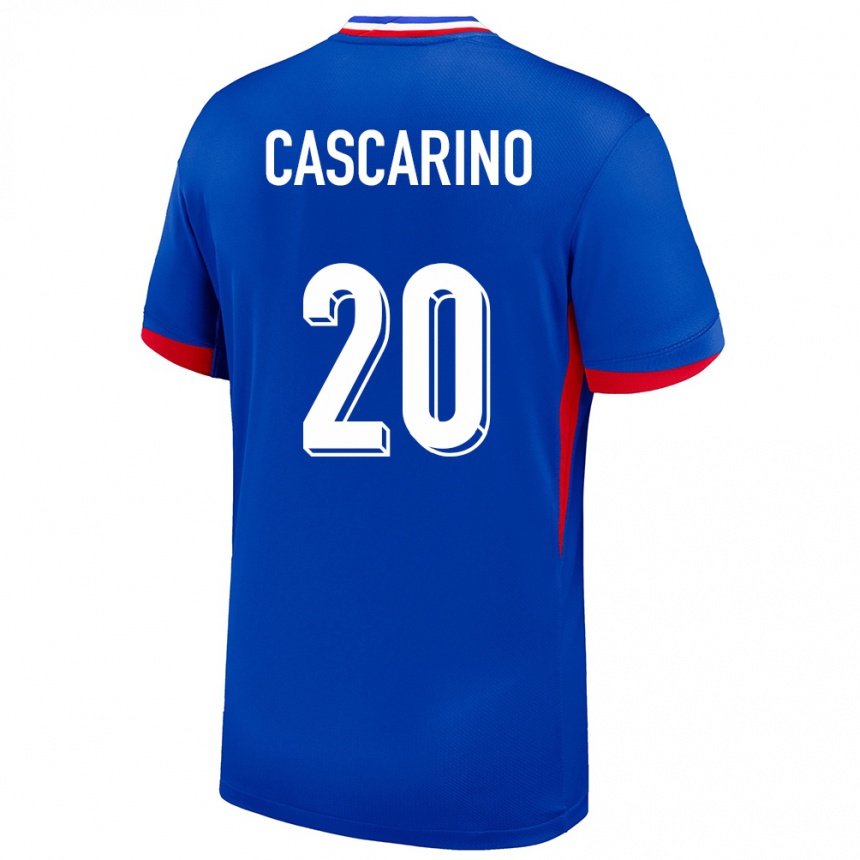 Niño Fútbol Camiseta Francia Delphine Cascarino #20 Azul 1ª Equipación 24-26 Argentina