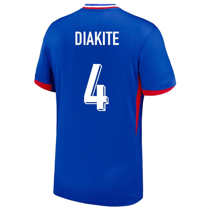 Niño Fútbol Camiseta Francia Bafode Diakite #4 Azul 1ª Equipación 24-26 Argentina