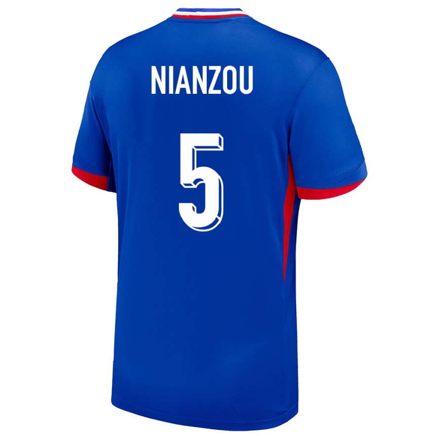 Niño Fútbol Camiseta Francia Tanguy Nianzou #5 Azul 1ª Equipación 24-26 Argentina