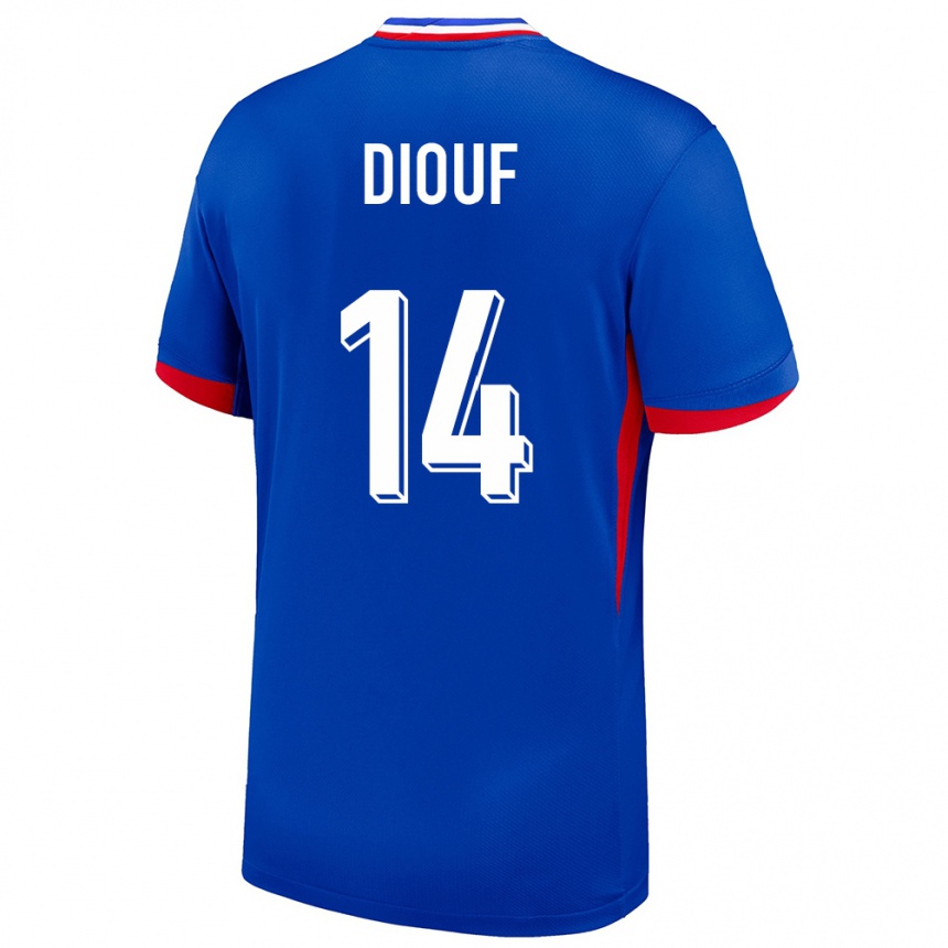 Niño Fútbol Camiseta Francia Andy Diouf #14 Azul 1ª Equipación 24-26 Argentina