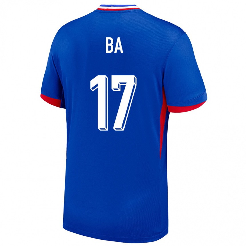 Niño Fútbol Camiseta Francia Abdoullah Ba #17 Azul 1ª Equipación 24-26 Argentina