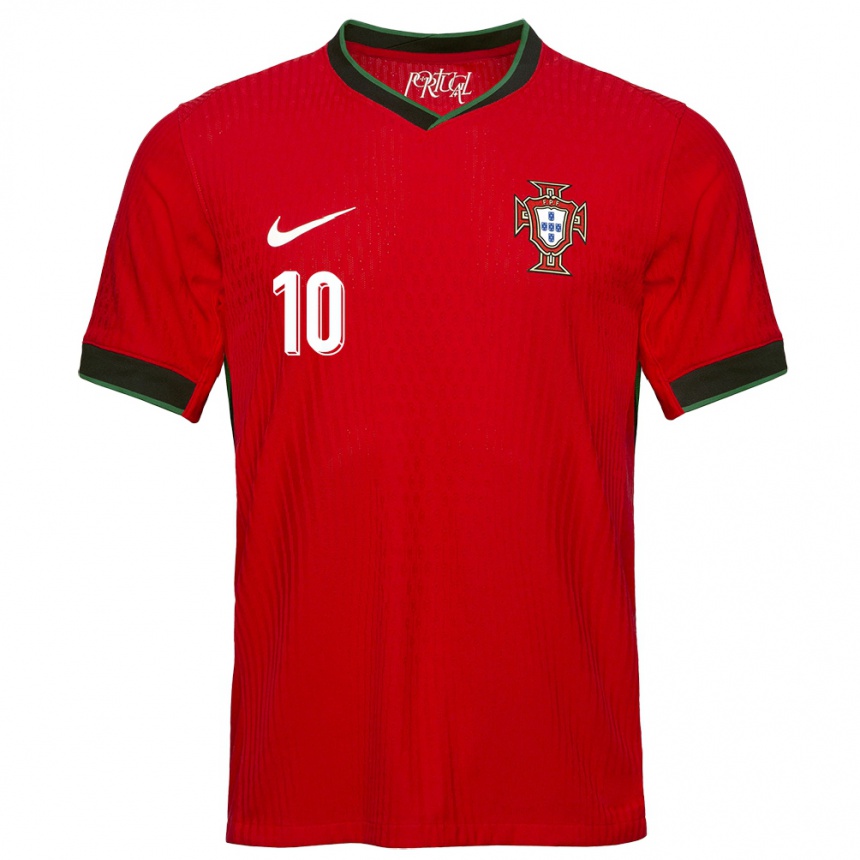 Niño Fútbol Camiseta Portugal Tiago Freitas #10 Rojo 1ª Equipación 24-26 Argentina