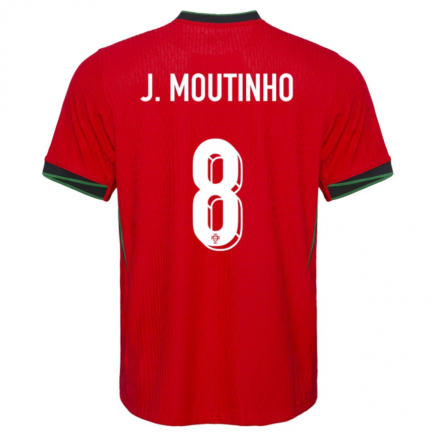 Niño Fútbol Camiseta Portugal Joao Moutinho #8 Rojo 1ª Equipación 24-26 Argentina