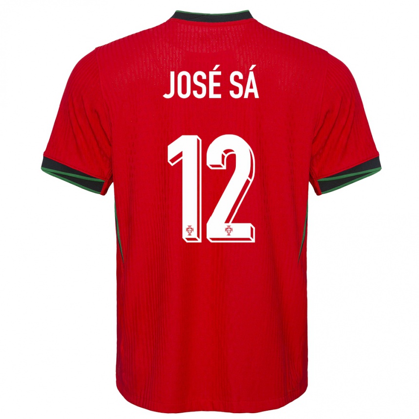 Niño Fútbol Camiseta Portugal Jose Sa #12 Rojo 1ª Equipación 24-26 Argentina