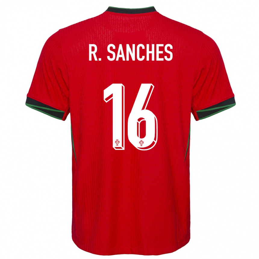 Niño Fútbol Camiseta Portugal Renato Sanches #16 Rojo 1ª Equipación 24-26 Argentina