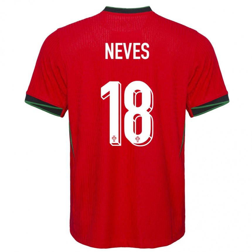 Niño Fútbol Camiseta Portugal Ruben Neves #18 Rojo 1ª Equipación 24-26 Argentina