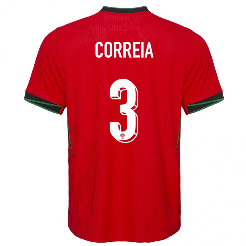 Niño Fútbol Camiseta Portugal Alicia Correia #3 Rojo 1ª Equipación 24-26 Argentina