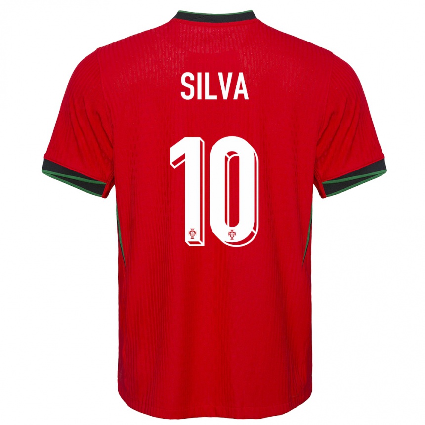 Niño Fútbol Camiseta Portugal Jessica Silva #10 Rojo 1ª Equipación 24-26 Argentina