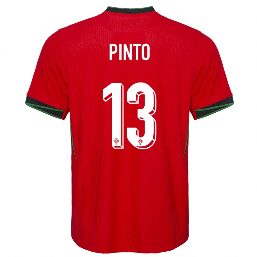 Niño Fútbol Camiseta Portugal Fatima Pinto #13 Rojo 1ª Equipación 24-26 Argentina