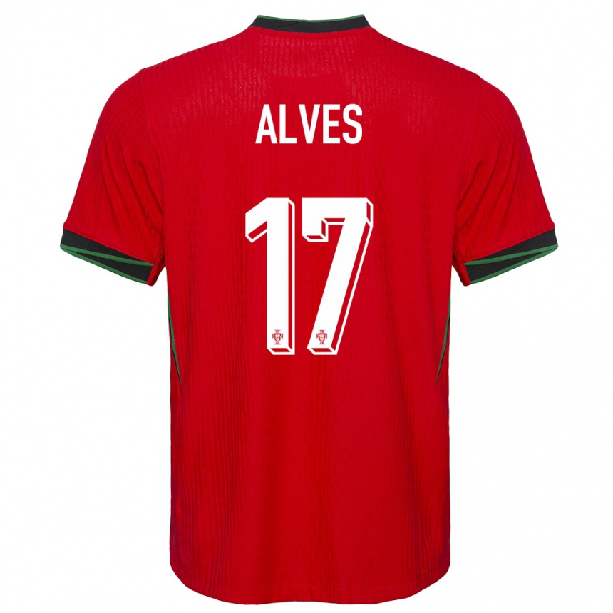 Niño Fútbol Camiseta Portugal Lucia Alves #17 Rojo 1ª Equipación 24-26 Argentina