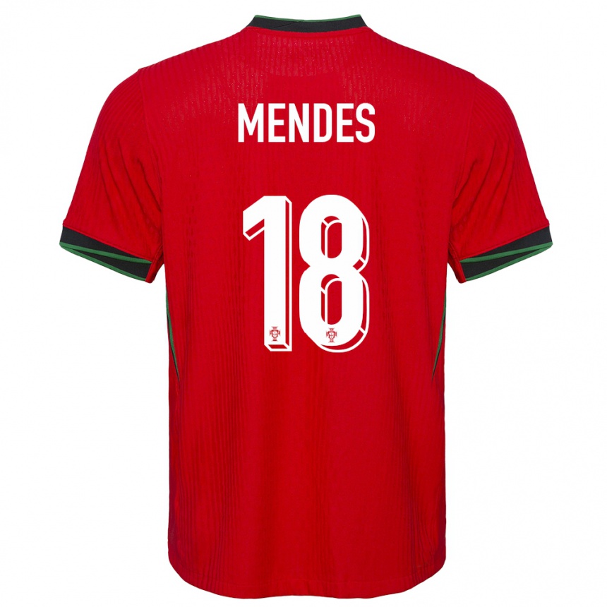 Niño Fútbol Camiseta Portugal Carolina Mendes #18 Rojo 1ª Equipación 24-26 Argentina