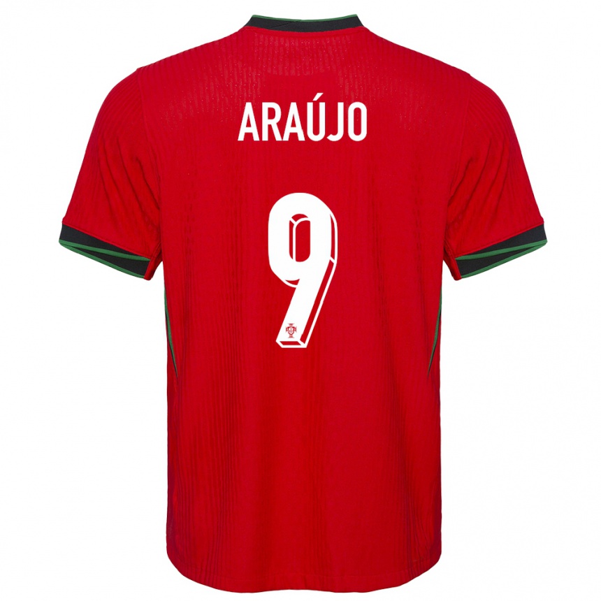 Niño Fútbol Camiseta Portugal Henrique Araujo #9 Rojo 1ª Equipación 24-26 Argentina