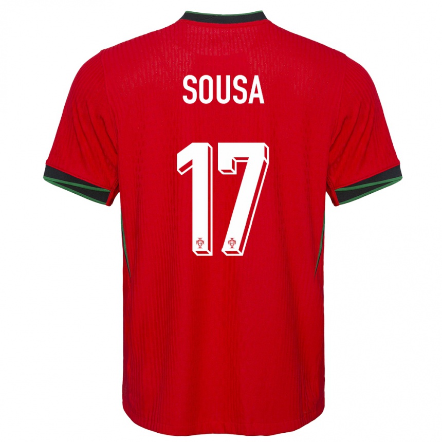 Niño Fútbol Camiseta Portugal Vasco Sousa #17 Rojo 1ª Equipación 24-26 Argentina