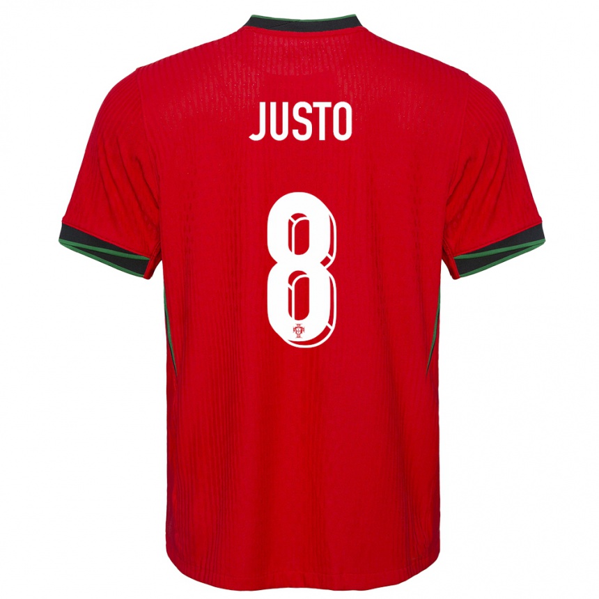 Niño Fútbol Camiseta Portugal Samuel Justo #8 Rojo 1ª Equipación 24-26 Argentina