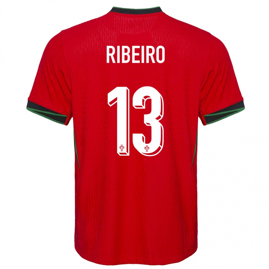 Niño Fútbol Camiseta Portugal Antonio Ribeiro #13 Rojo 1ª Equipación 24-26 Argentina