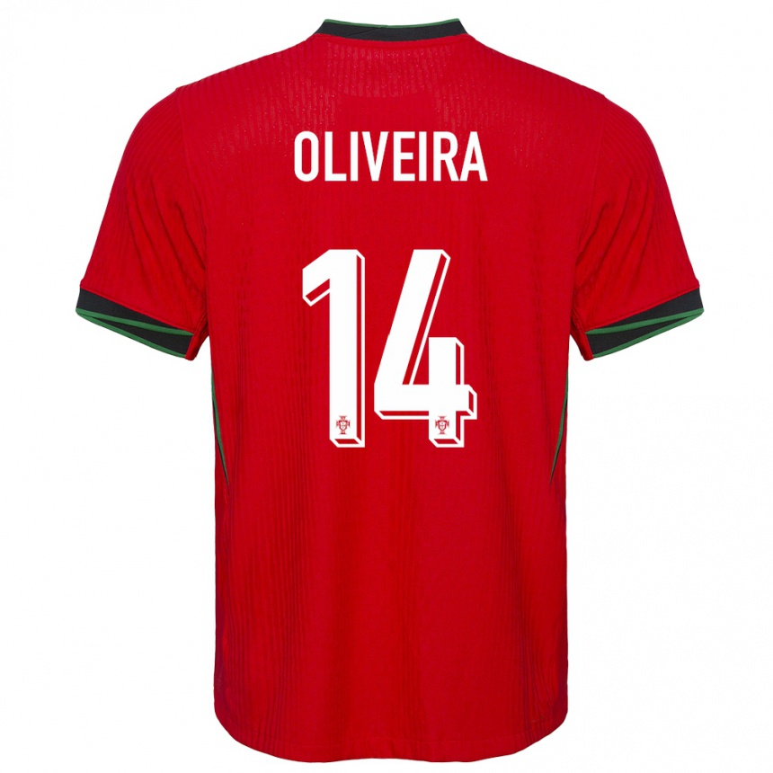 Niño Fútbol Camiseta Portugal Hugo Oliveira #14 Rojo 1ª Equipación 24-26 Argentina