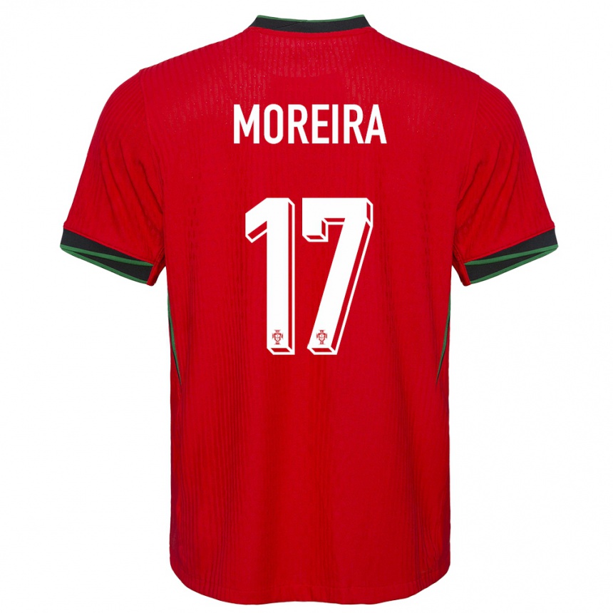 Niño Fútbol Camiseta Portugal Afonso Moreira #17 Rojo 1ª Equipación 24-26 Argentina