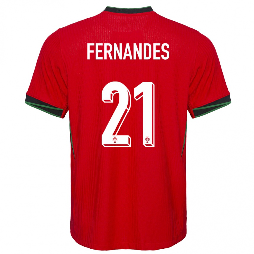 Niño Fútbol Camiseta Portugal Mateus Fernandes #21 Rojo 1ª Equipación 24-26 Argentina