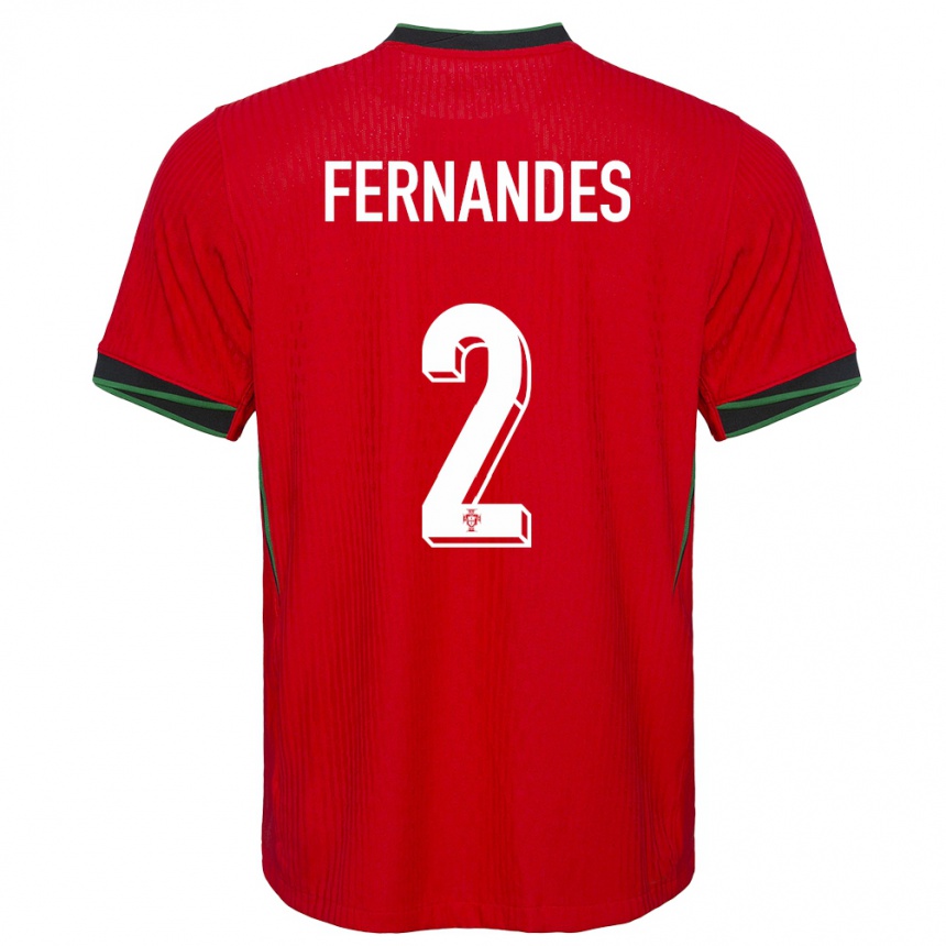 Niño Fútbol Camiseta Portugal Martim Fernandes #2 Rojo 1ª Equipación 24-26 Argentina