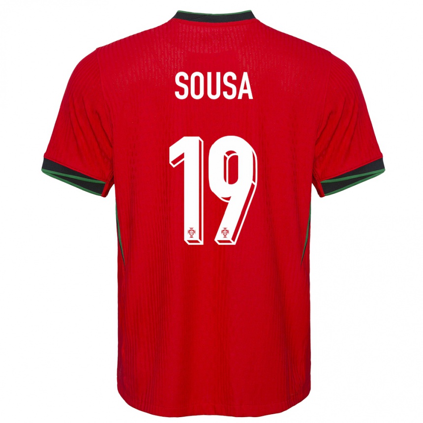 Niño Fútbol Camiseta Portugal Goncalo Sousa #19 Rojo 1ª Equipación 24-26 Argentina