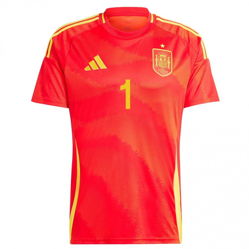 Niño Fútbol Camiseta España Ander Astralaga #1 Rojo 1ª Equipación 24-26 Argentina