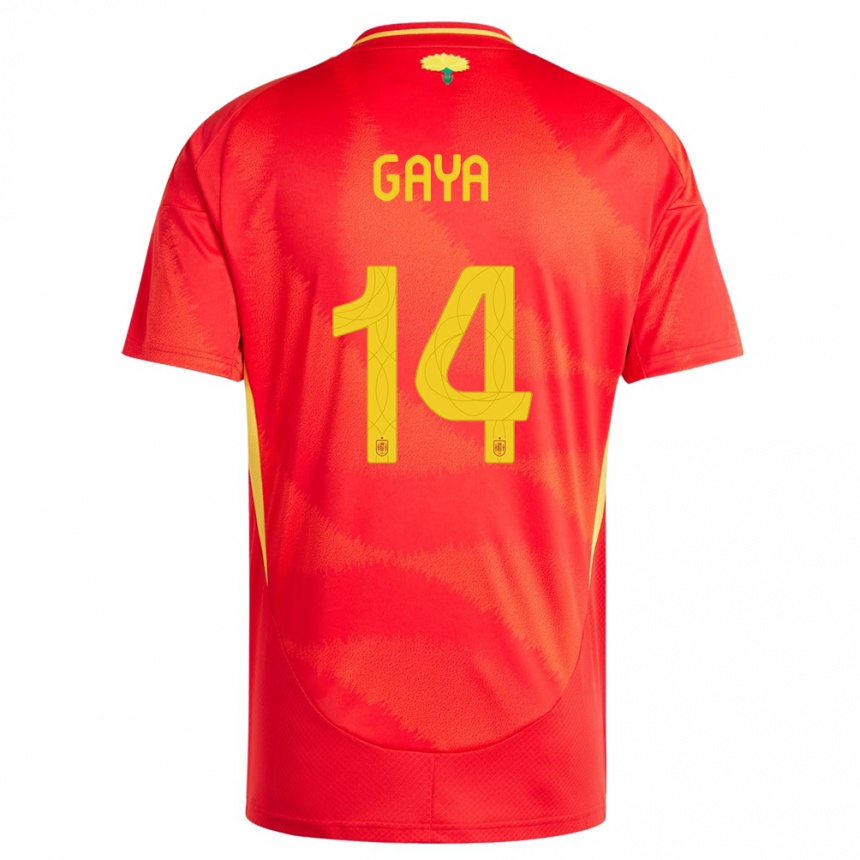 Niño Fútbol Camiseta España Jose Gaya #14 Rojo 1ª Equipación 24-26 Argentina