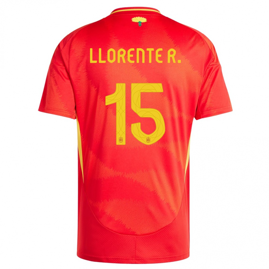 Niño Fútbol Camiseta España Diego Llorente #15 Rojo 1ª Equipación 24-26 Argentina